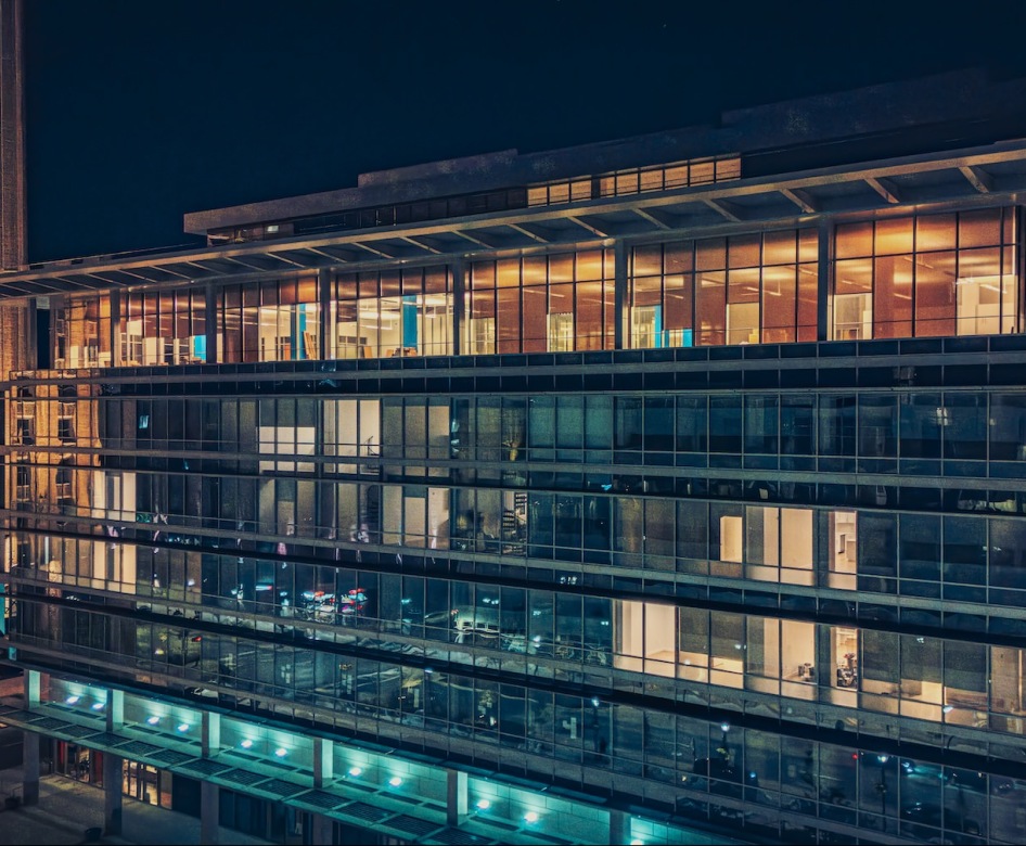 The Hamilton at Grand Plaza a multi-level building with several windows