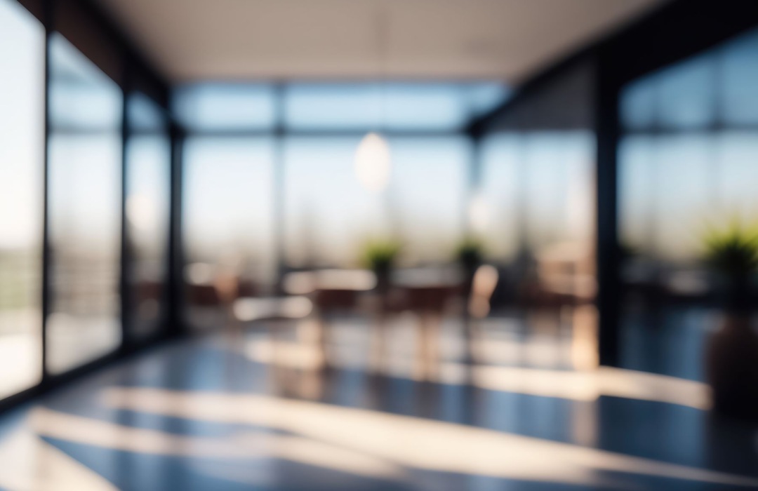 an out of focus office space